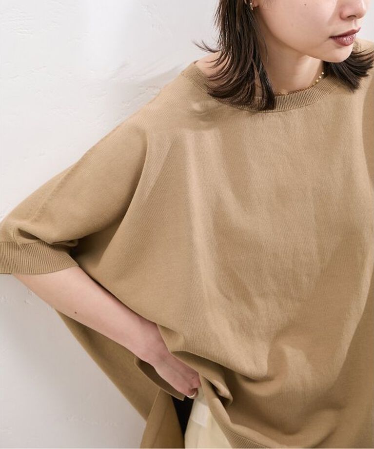 JOURNAL STANDARD「《追加》アイスコットンポンチョプルオーバー」|ニット・セーター|ベージュ