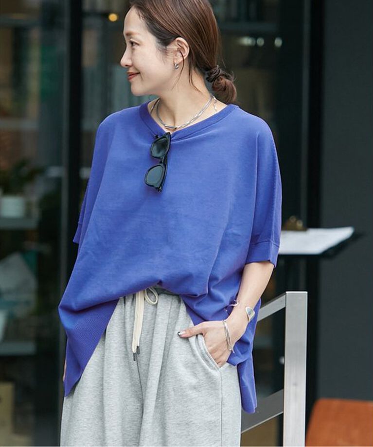 JOURNAL STANDARD「《追加》アイスコットンポンチョプルオーバー」|ニット・セーター|ブルー