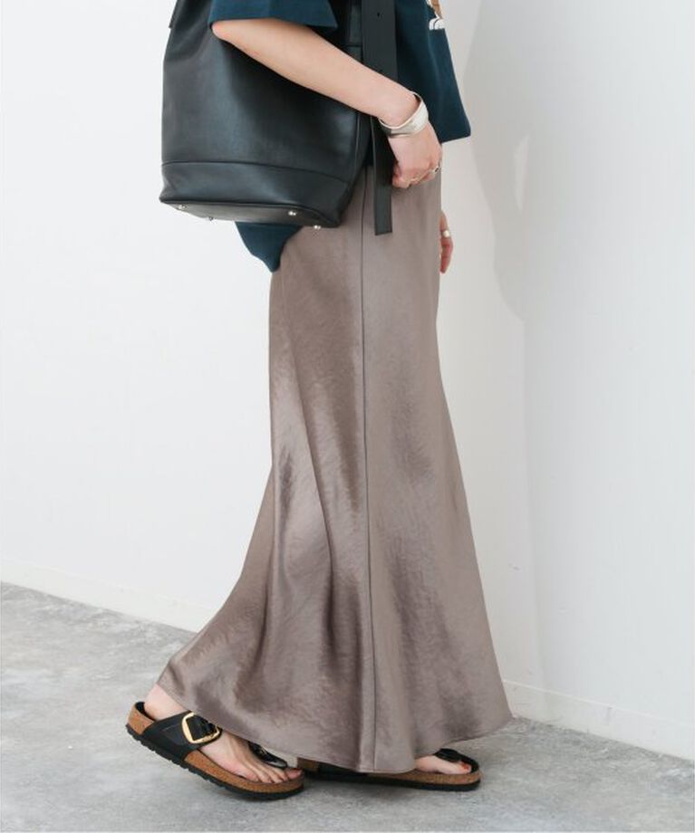 Spick and Span「《追加》サテンフレアスカート」|スカート|