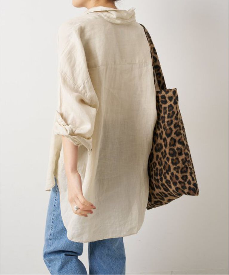 Spick and Span「《追加》80リネンカシュクールビッグシャツ」|シャツ・ブラウス|