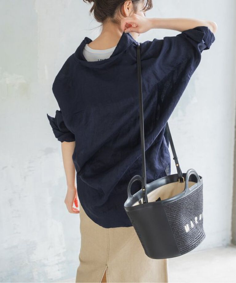 Spick and Span「《追加》80リネンカシュクールビッグシャツ」|シャツ・ブラウス|