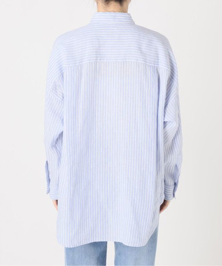 Spick and Span「《追加》80リネンカシュクールビッグシャツ」|シャツ・ブラウス|