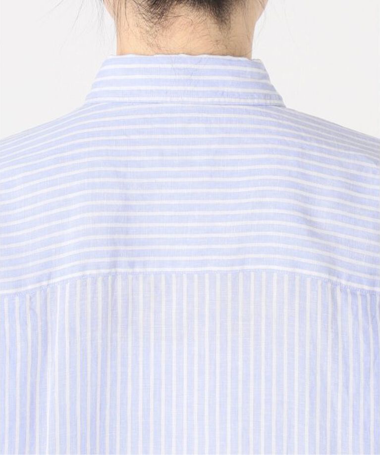 Spick and Span「《追加》80リネンカシュクールビッグシャツ」|シャツ・ブラウス|