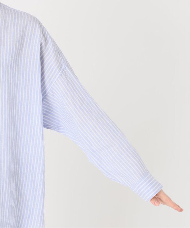 Spick and Span「《追加》80リネンカシュクールビッグシャツ」|シャツ・ブラウス|