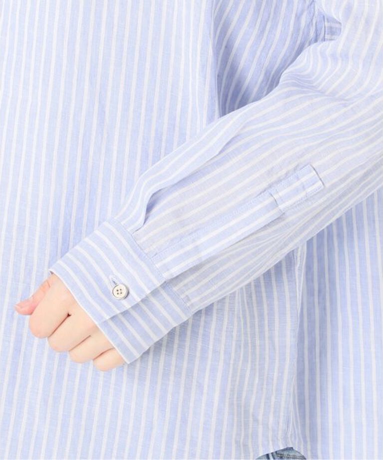 Spick and Span「《追加》80リネンカシュクールビッグシャツ」|シャツ・ブラウス|