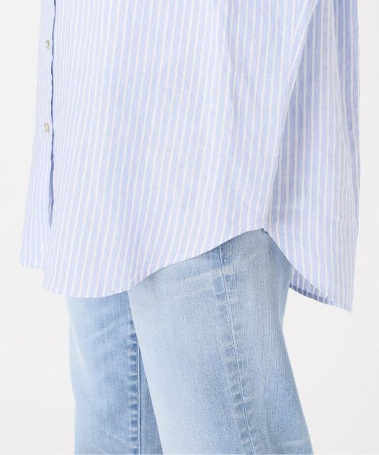 Spick and Span「《追加》80リネンカシュクールビッグシャツ」|シャツ・ブラウス|
