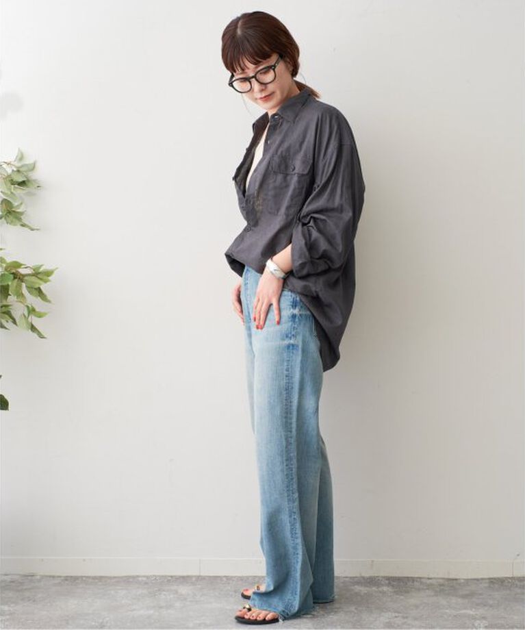 Spick and Span「コットンリネンユーティリティーシャツ」|シャツ・ブラウス|