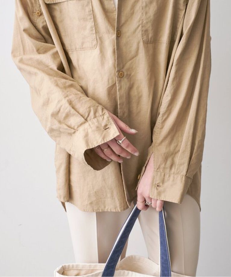 Spick and Span「コットンリネンユーティリティーシャツ」|シャツ・ブラウス|