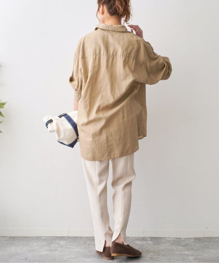 Spick and Span「コットンリネンユーティリティーシャツ」|シャツ・ブラウス|