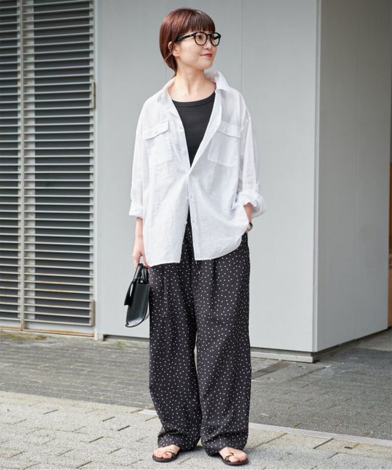 Spick and Span「コットンリネンユーティリティーシャツ」|シャツ・ブラウス|