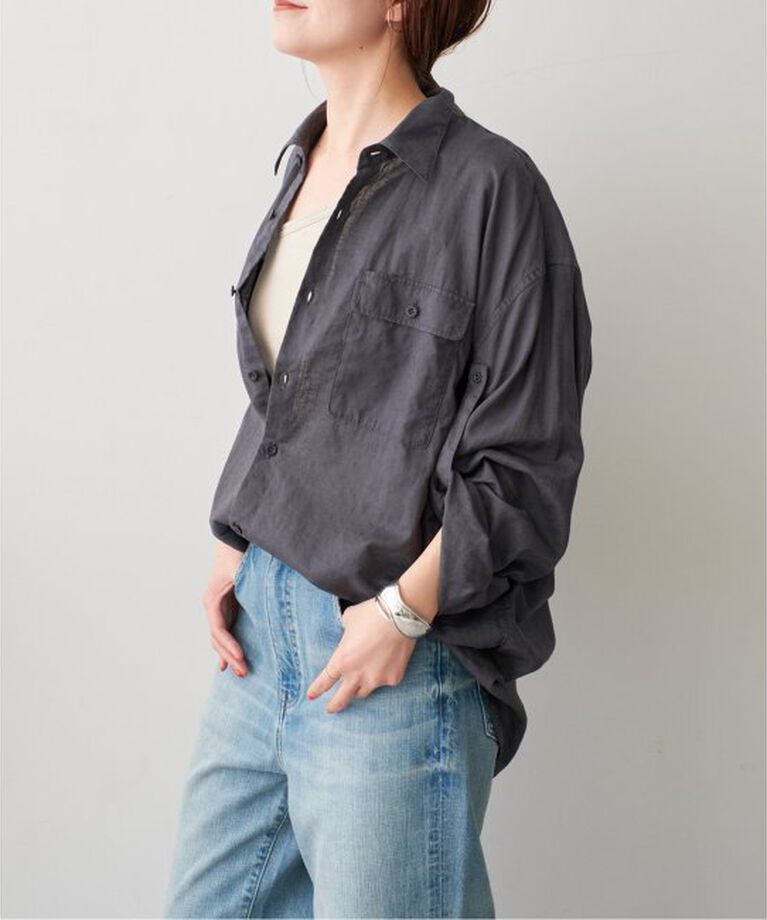 Spick and Span「コットンリネンユーティリティーシャツ」|シャツ・ブラウス|
