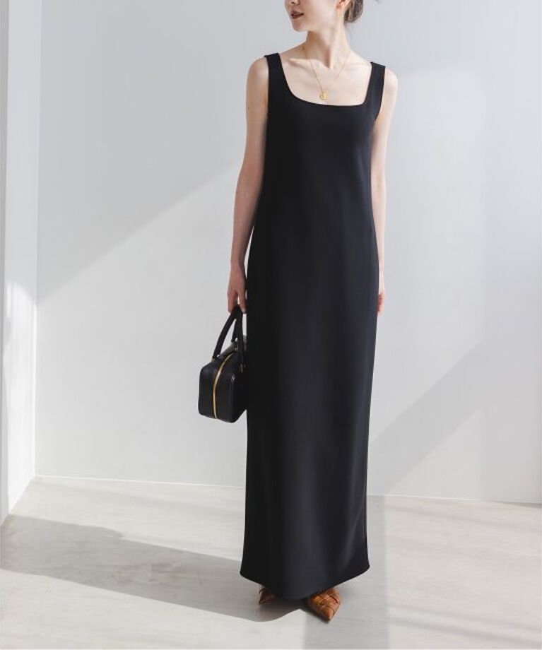 NOBLE「ニットライクジョーゼット2wayワンピース」|ワンピース|
