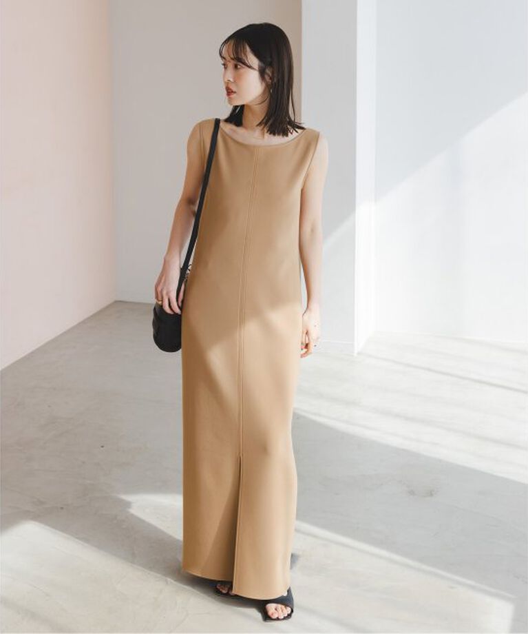 NOBLE「ニットライクジョーゼット2wayワンピース」|ワンピース|