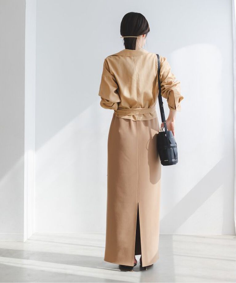 NOBLE「ニットライクジョーゼット2wayワンピース」|ワンピース|