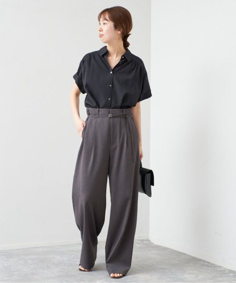 Spick and Span「《予約》ソフトローンギャザー半袖シャツ」|シャツ・ブラウス|