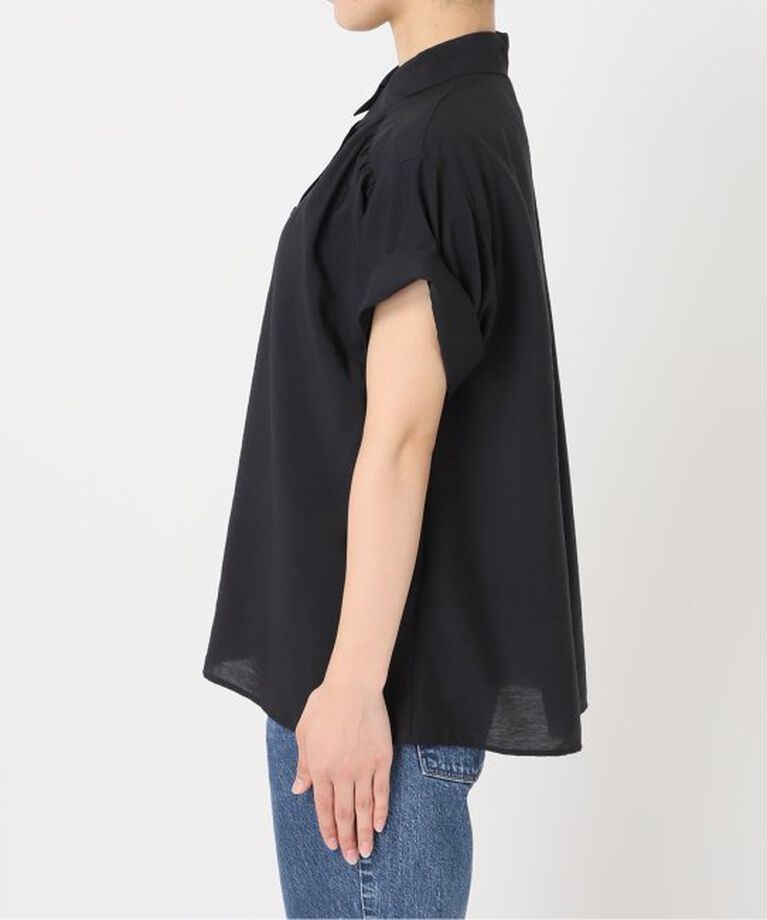 Spick and Span「《予約》ソフトローンギャザー半袖シャツ」|シャツ・ブラウス|