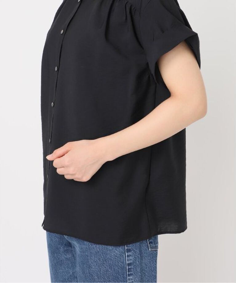 Spick and Span「《予約》ソフトローンギャザー半袖シャツ」|シャツ・ブラウス|