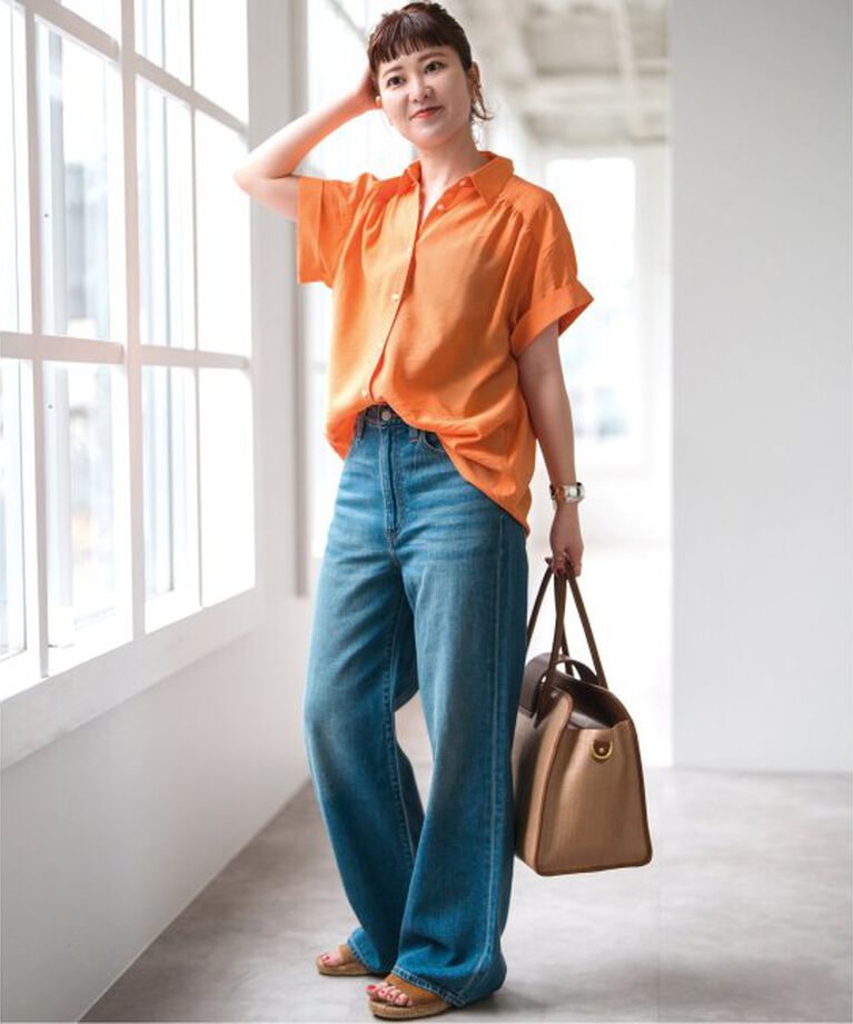 Spick and Span「《予約》ソフトローンギャザー半袖シャツ」|シャツ・ブラウス|