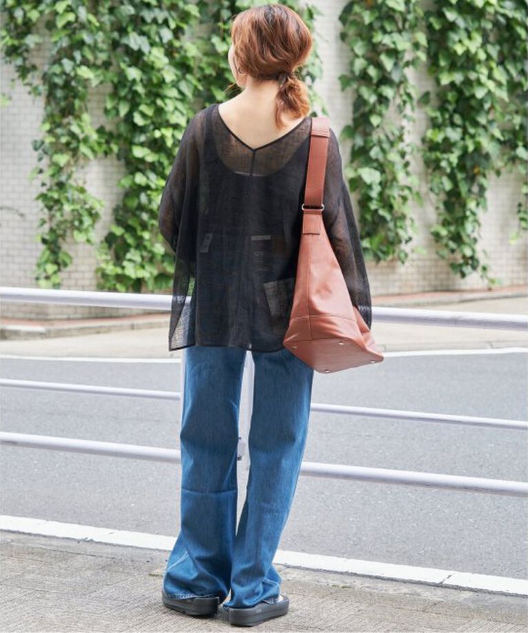 Spick and Span「≪追加≫メッシュリネンルーズプルオーバー」|シャツ・ブラウス|