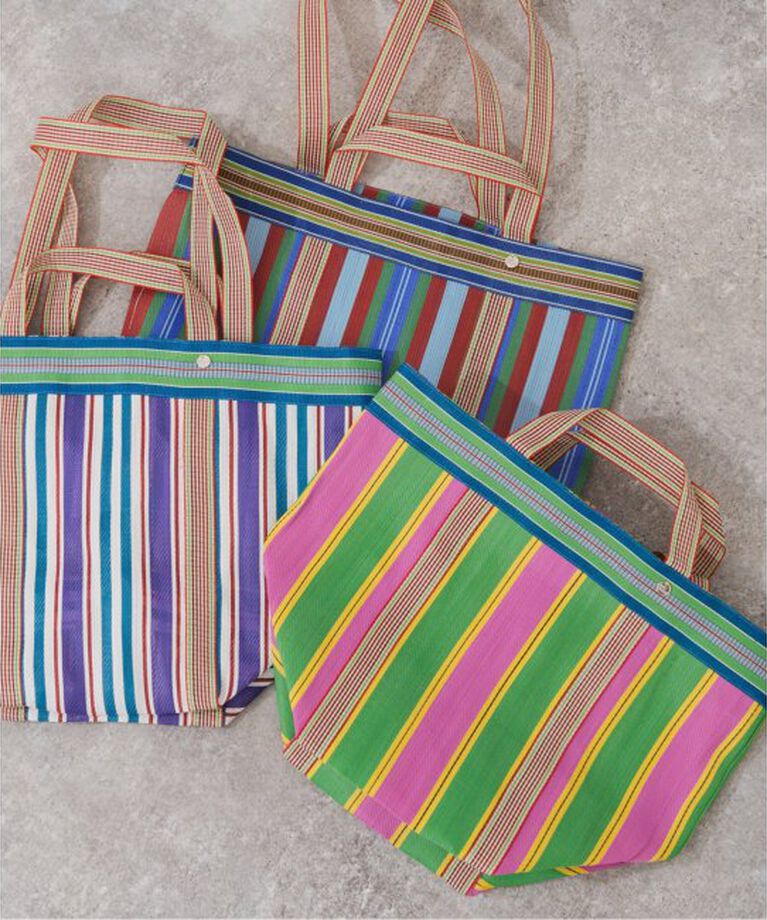 Spick and Span「《WEB限定追加》ne Quittez pas / ヌキテパ MULTI STRIPE MESH WIDE TO」|トートバッグ|