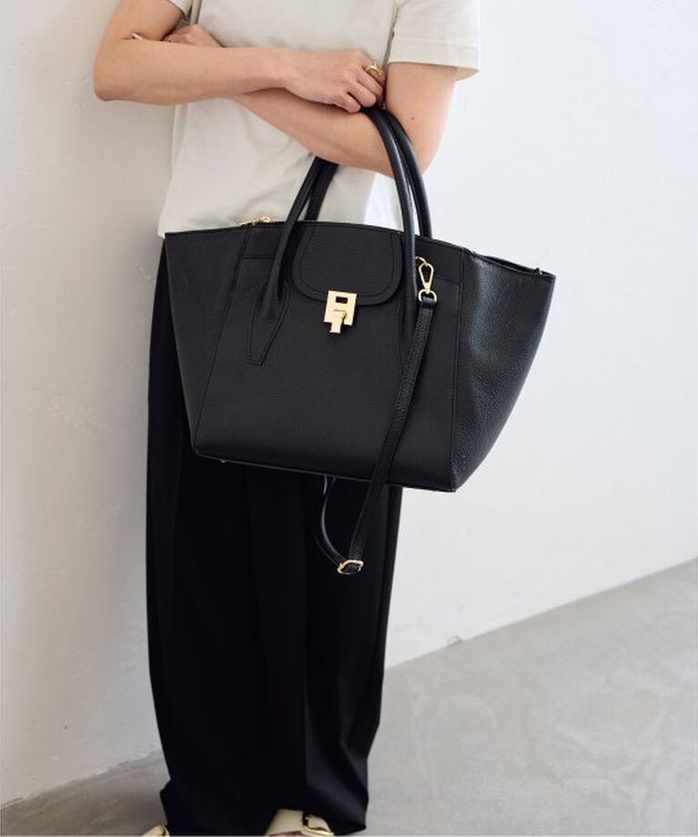 U by SPICK&SPAN「《WEB限定追加8/予約》MARLON /マルロン 2WAY TOTE BAG8」|トートバッグ|ブラック