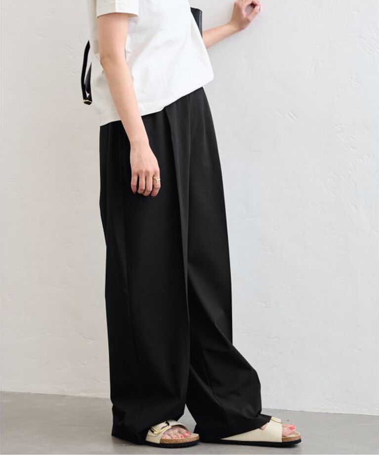 U by SPICK&SPAN「《追加》2WAYトロタックイージーワイド」|スラックス|