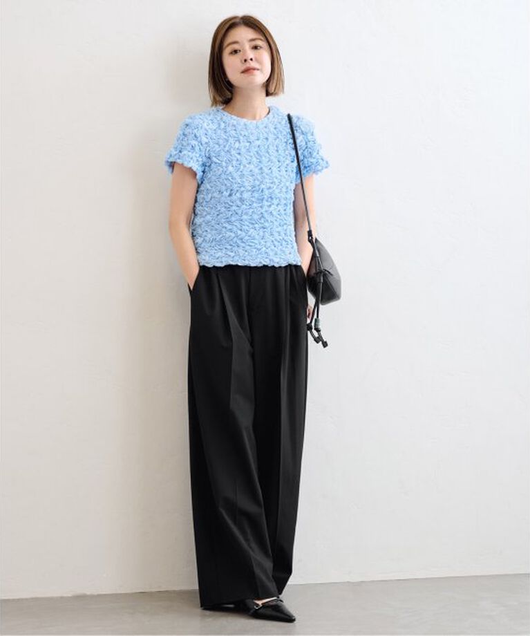 U by SPICK&SPAN「《追加》2WAYトロタックイージーワイド」|スラックス|