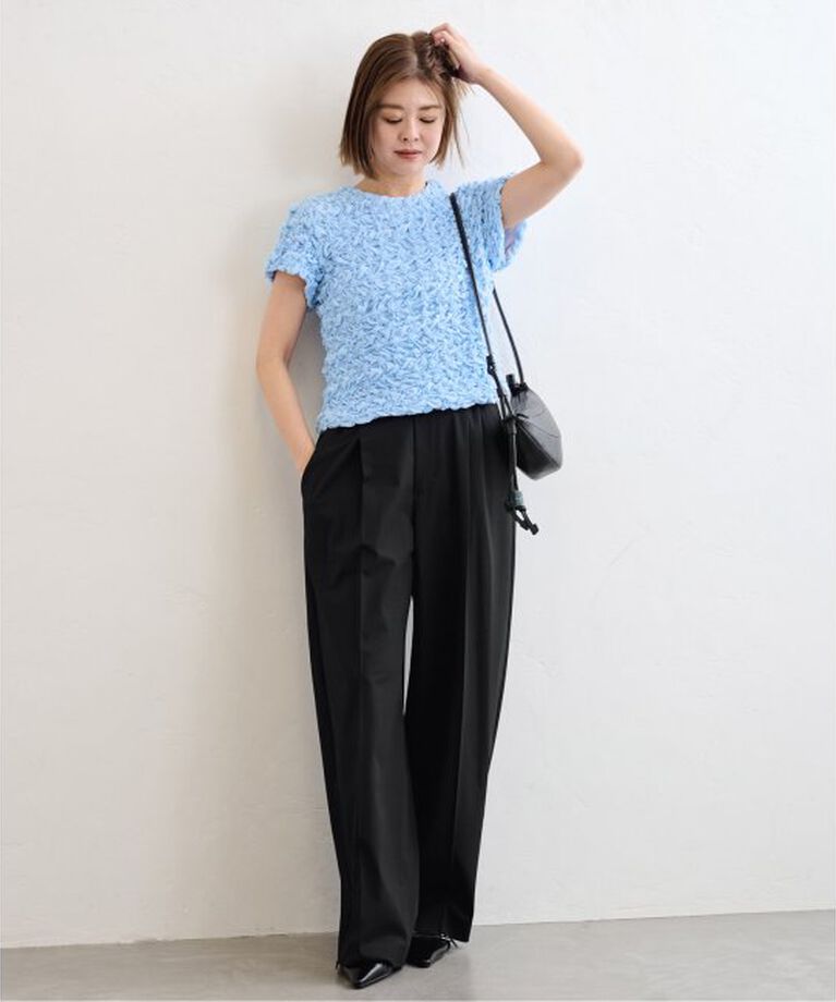 U by SPICK&SPAN「《追加》2WAYトロタックイージーワイド」|スラックス|