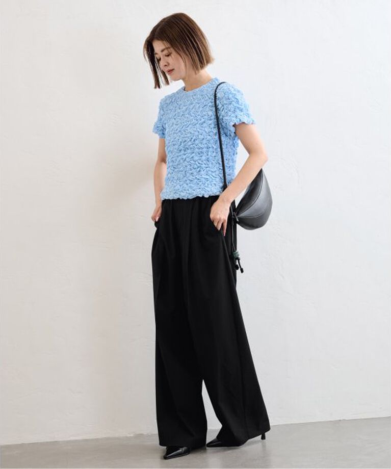 U by SPICK&SPAN「《追加》2WAYトロタックイージーワイド」|スラックス|