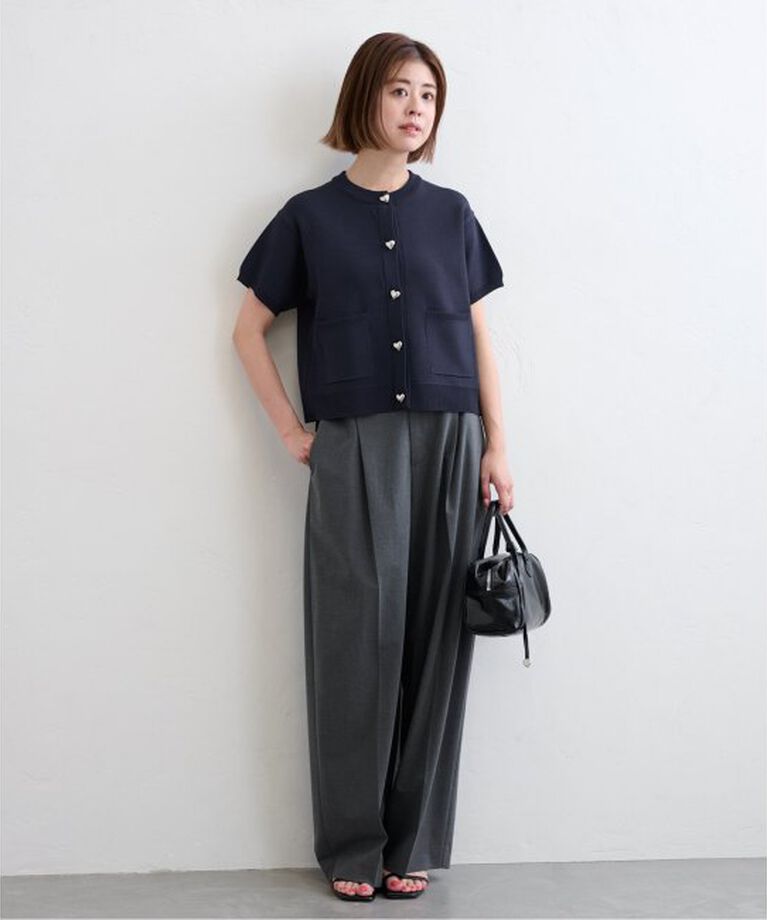 U by SPICK&SPAN「《追加》2WAYトロタックイージーワイド」|スラックス|