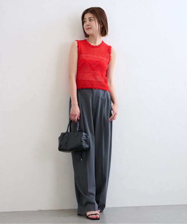 U by SPICK&SPAN「《追加》2WAYトロタックイージーワイド」|スラックス|