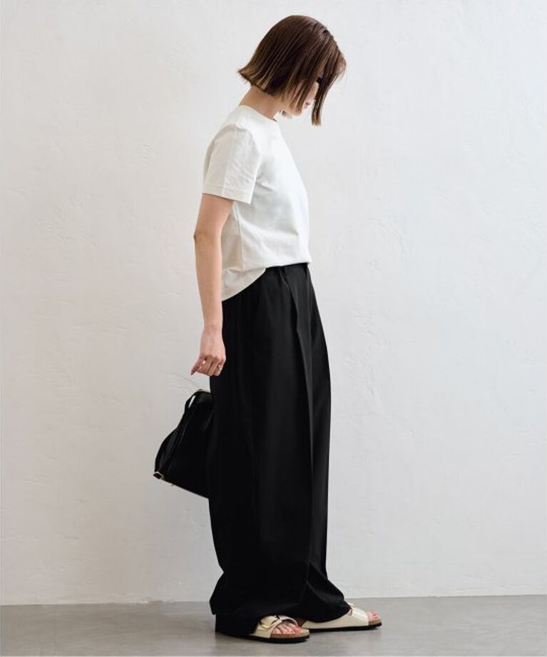 U by SPICK&SPAN「《追加》2WAYトロタックイージーワイド」|スラックス|
