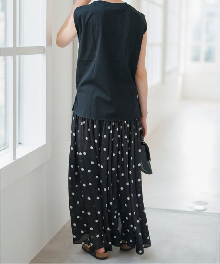 Spick and Span「ドットボリュームスカート」|スカート|