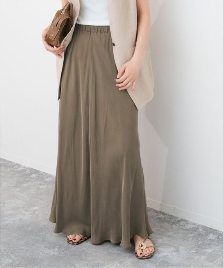 Spick and Span「《予約》ウォッシャブルキュプラフレアスカート」|スカート|