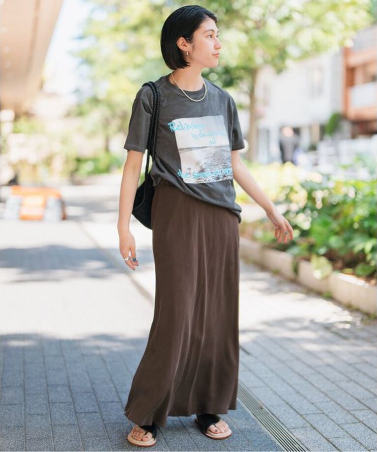 Spick and Span「《予約》ウォッシャブルキュプラフレアスカート」|スカート|