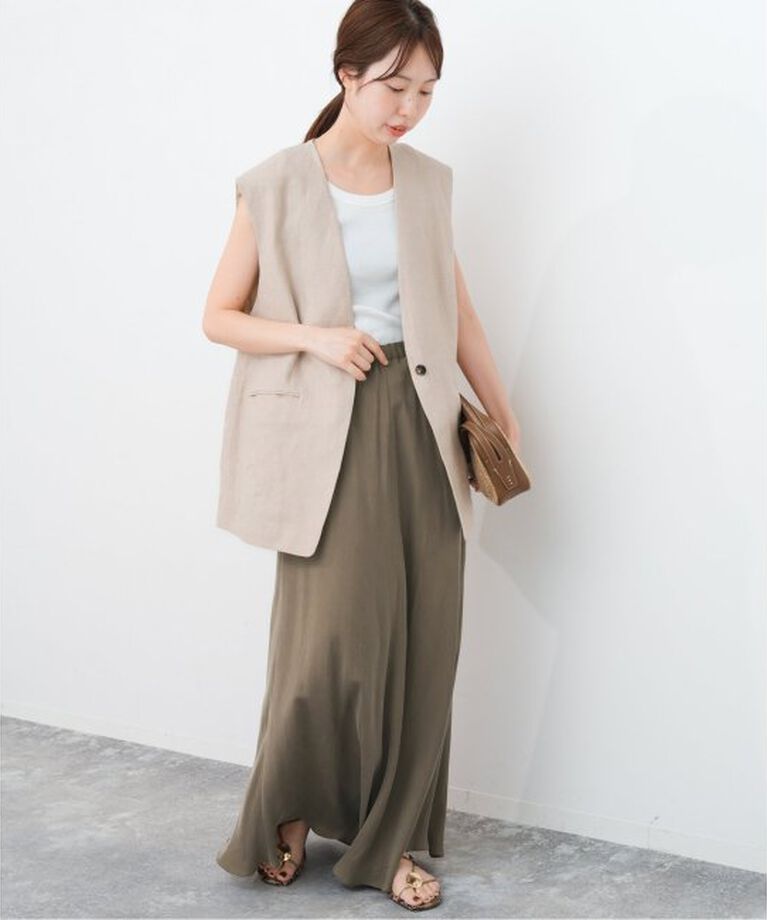 Spick and Span「《予約》ウォッシャブルキュプラフレアスカート」|スカート|