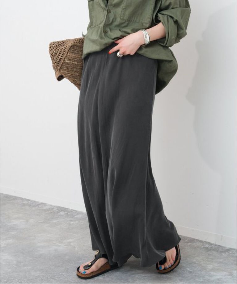Spick and Span「《予約》ウォッシャブルキュプラフレアスカート」|スカート|