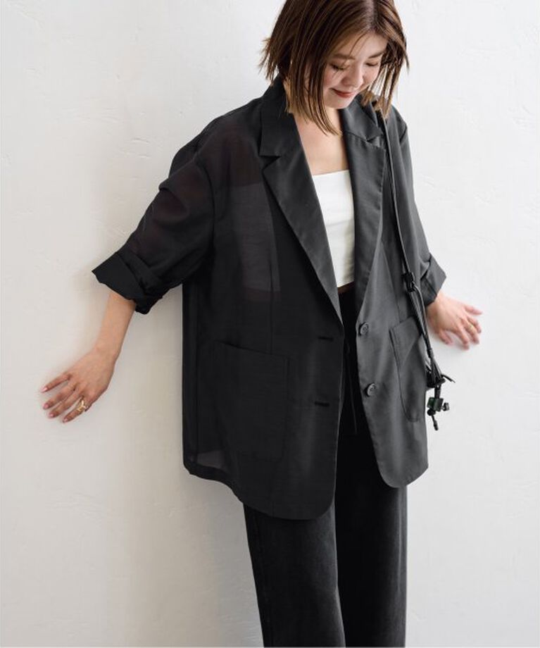 U by SPICK&SPAN「シアーオーバージャケット」|その他|