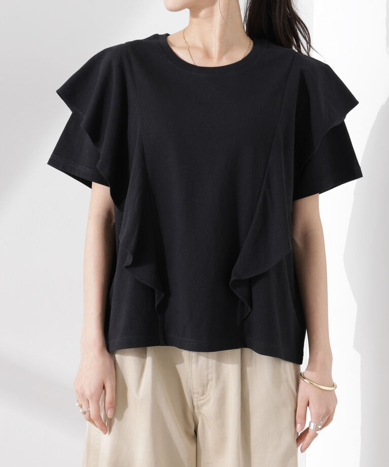 nano･universe「ラッフルデザインTシャツ」|Tシャツ・カットソー|