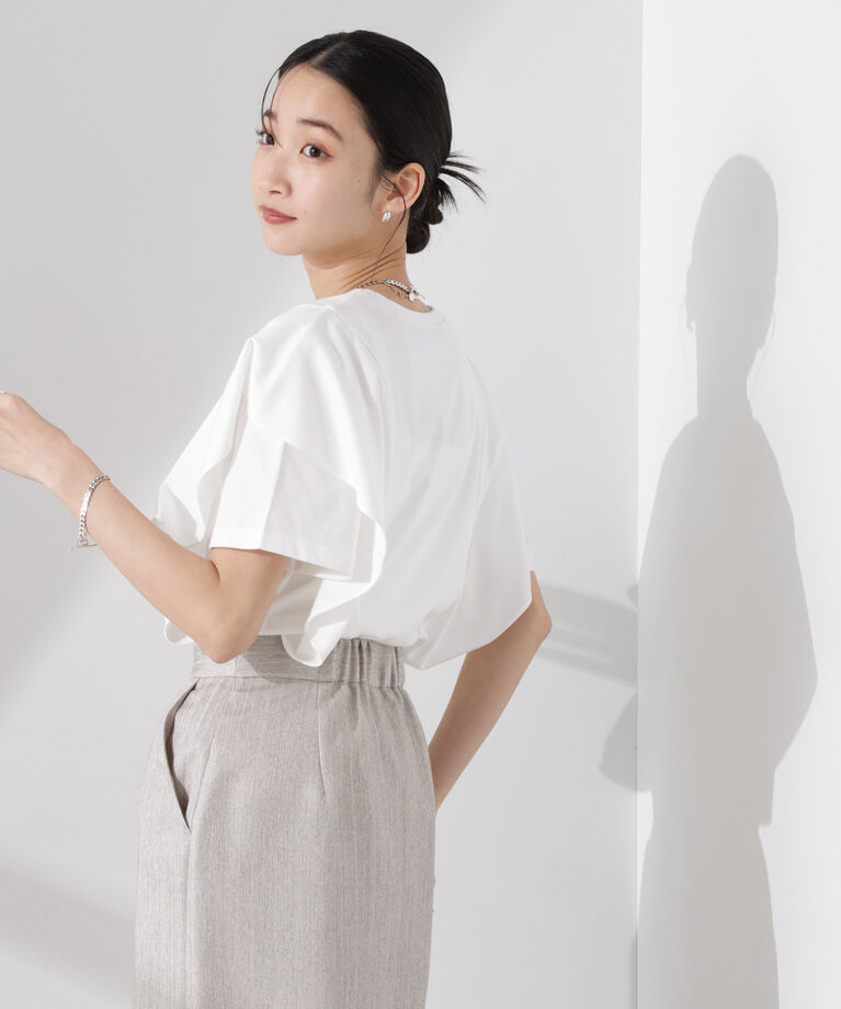 nano･universe「ラッフルデザインTシャツ」|Tシャツ・カットソー|