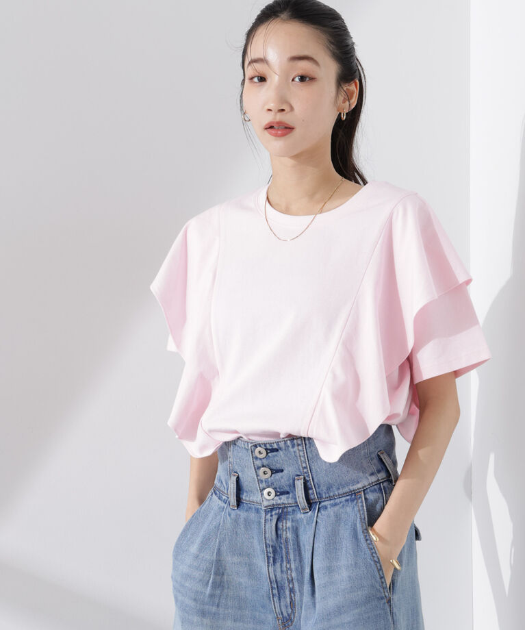 nano･universe「ラッフルデザインTシャツ」|Tシャツ・カットソー|