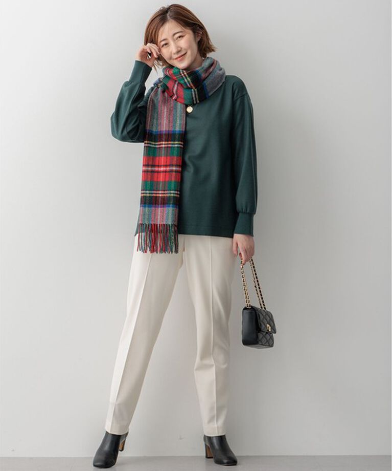 23区「【杏さん着用/CLASSY.2月号掲載】カシミヤ チェック ストール」|ストール|