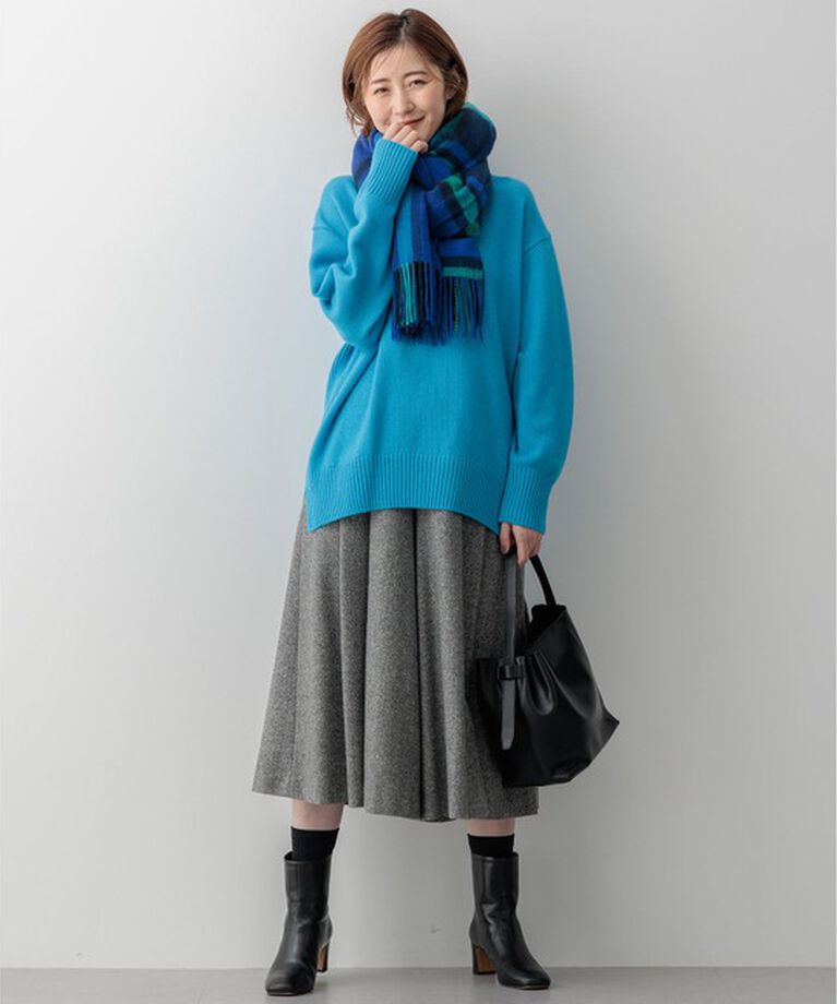 23区「【杏さん着用/CLASSY.2月号掲載】カシミヤ チェック ストール」|ストール|