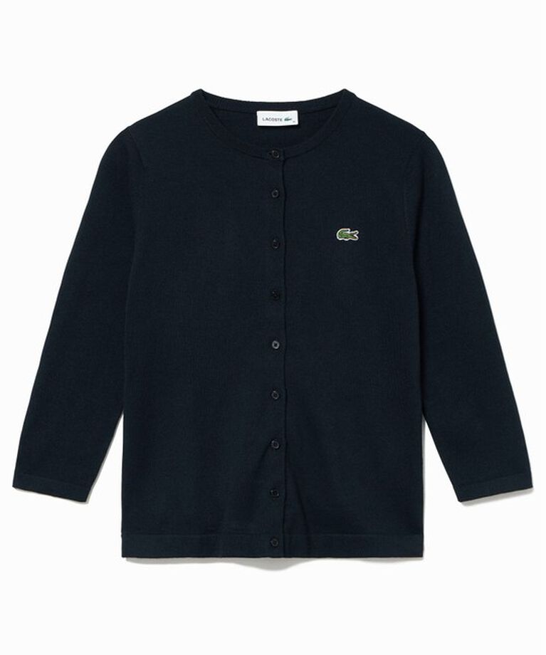 LACOSTE「UVカット 吸水速乾 ウォッシャブル COOLMAX クールマックス 7部袖 ニットカーディガン」|カーディガン|