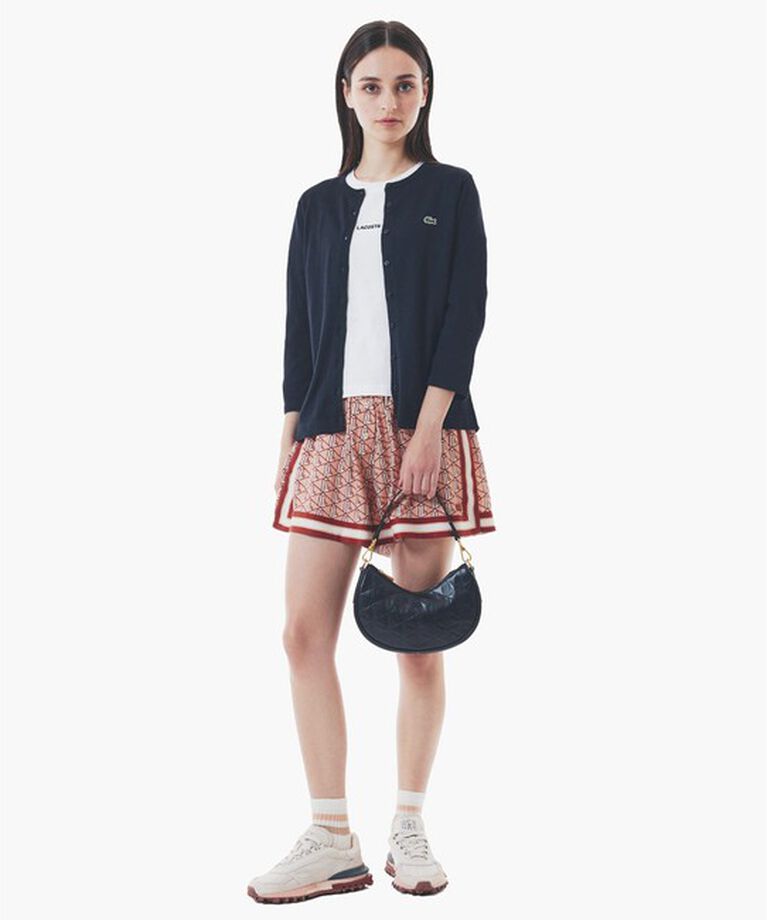 LACOSTE「UVカット 吸水速乾 ウォッシャブル COOLMAX クールマックス 7部袖 ニットカーディガン」|カーディガン|