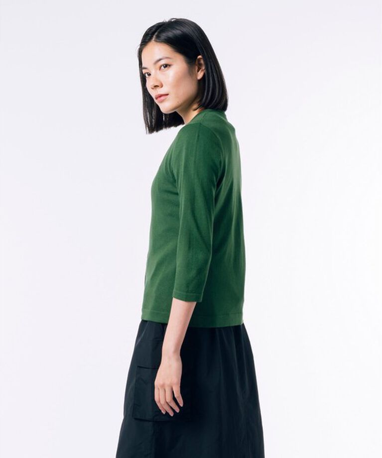 LACOSTE「UVカット 吸水速乾 ウォッシャブル COOLMAX クールマックス 7部袖 ニットカーディガン」|カーディガン|