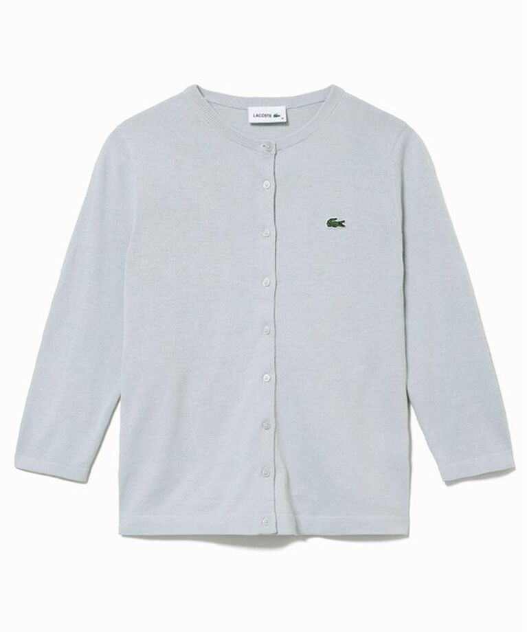 LACOSTE「UVカット 吸水速乾 ウォッシャブル COOLMAX クールマックス 7部袖 ニットカーディガン」|カーディガン|