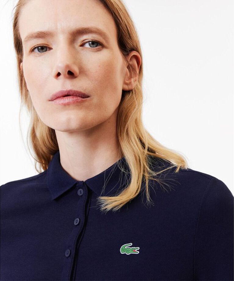 LACOSTE「【EC限定】オーガニックコットン 鹿の子 ウィメンズソリッドゴルフポロシャツ」|ポロシャツ|