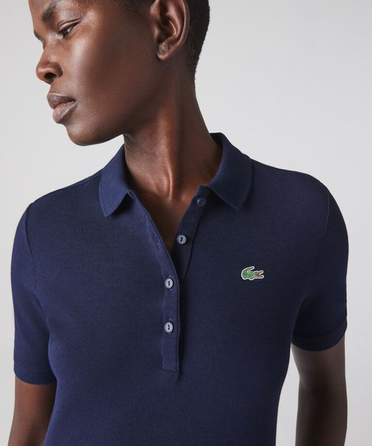 LACOSTE「【EC限定】オーガニックコットン 鹿の子 ウィメンズソリッドゴルフポロシャツ」|ポロシャツ|