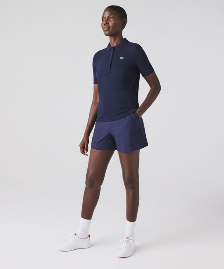 LACOSTE「【EC限定】オーガニックコットン 鹿の子 ウィメンズソリッドゴルフポロシャツ」|ポロシャツ|
